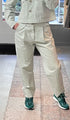 Rabens Saloner Raina canvas light pleat pant grey cloud